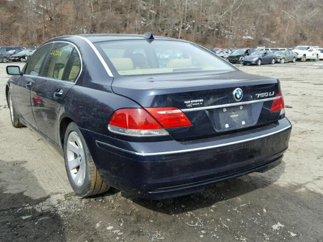 WBAHN83506DT59423 - 2006 BMW 750 LI BLUE photo 3