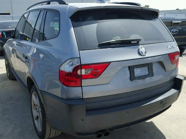 WBXPA93455WD12128 - 2005 BMW X3 SILVER photo 3