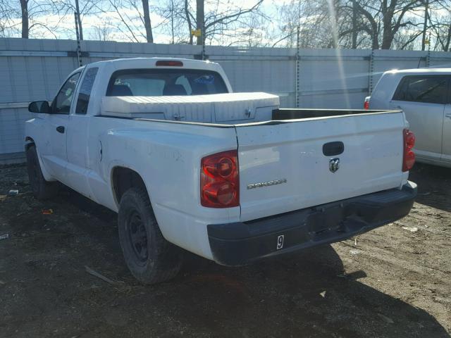 1D7HE22K18S556712 - 2008 DODGE DAKOTA ST WHITE photo 3