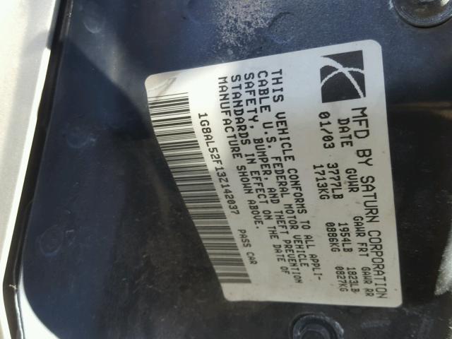 1G8AL52F13Z142037 - 2003 SATURN ION LEVEL 金色 照片 10