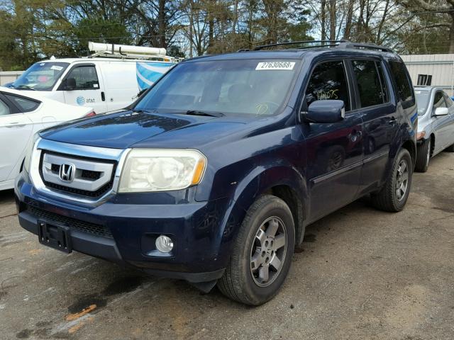 5FNYF48989B021527 - 2009 HONDA PILOT TOUR BLUE photo 2