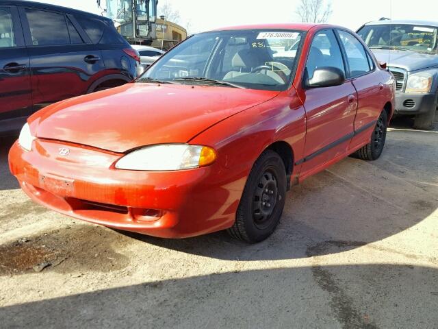 KMHJF24M0WU715823 - 1998 HYUNDAI ELANTRA RED photo 2