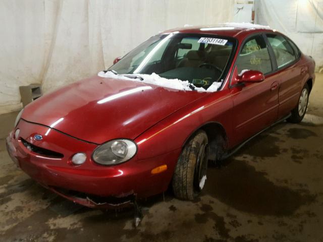 1FALP52U2VA109458 - 1997 FORD TAURUS GL RED photo 2