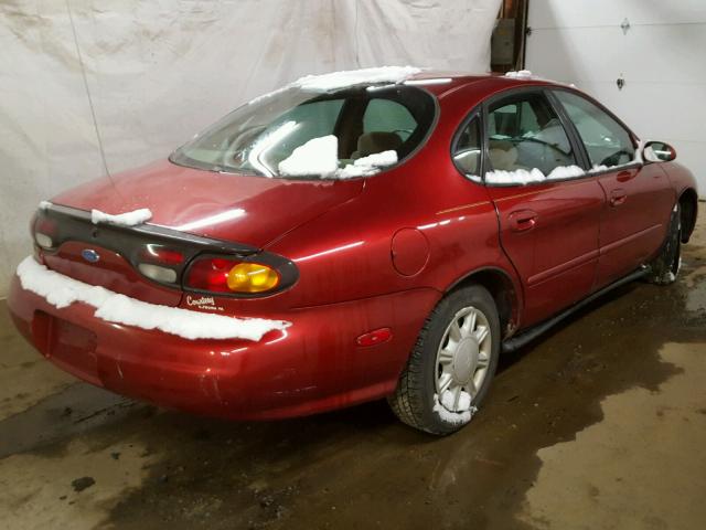 1FALP52U2VA109458 - 1997 FORD TAURUS GL RED photo 4