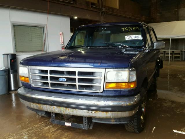 1FMEU15H7RLA18839 - 1994 FORD BRONCO U10 BLUE photo 2