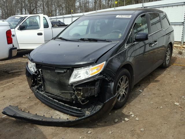 5FNRL5H46CB057621 - 2012 HONDA ODYSSEY EX BLACK photo 2