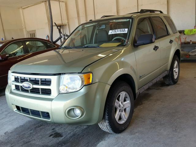 1FMCU49389KB61280 - 2009 FORD ESCAPE HYB GREEN photo 2