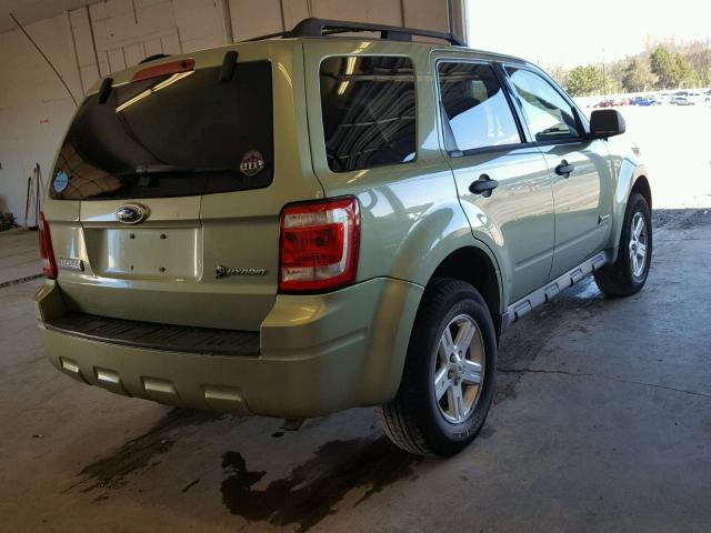 1FMCU49389KB61280 - 2009 FORD ESCAPE HYB GREEN photo 4