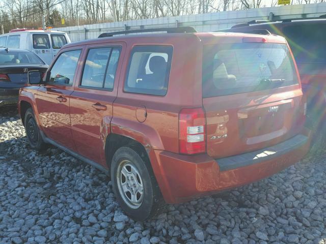 1J4NF2GB5AD611704 - 2010 JEEP PATRIOT SP ORANGE photo 3