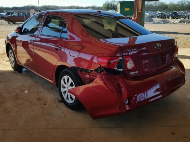 1NXBU40E79Z160958 - 2009 TOYOTA COROLLA BA RED photo 3