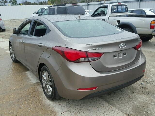 5NPDH4AE2FH558505 - 2015 HYUNDAI ELANTRA SE TAN photo 3