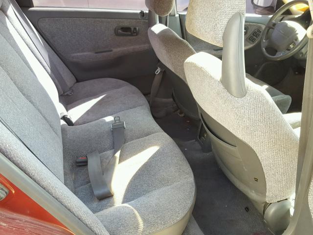 JHMEH9699NS014143 - 1992 HONDA CIVIC EX წითელი ფოტო 6