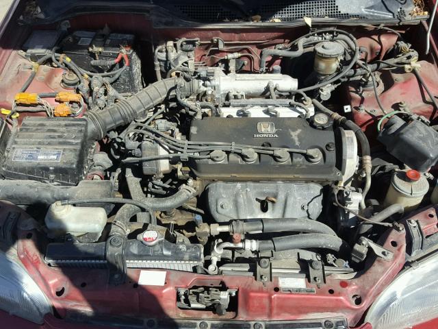 JHMEH9699NS014143 - 1992 HONDA CIVIC EX RED photo 7