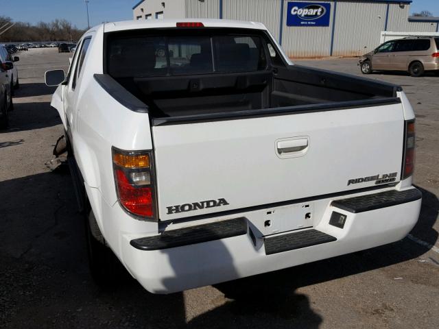 2HJYK16466H571859 - 2006 HONDA RIDGELINE WHITE photo 3