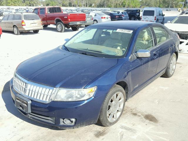 3LNHM28T17R621030 - 2007 LINCOLN MKZ BLUE photo 2