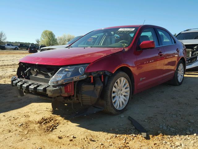 3FADP0L38CR234867 - 2012 FORD FUSION HYB RED photo 2