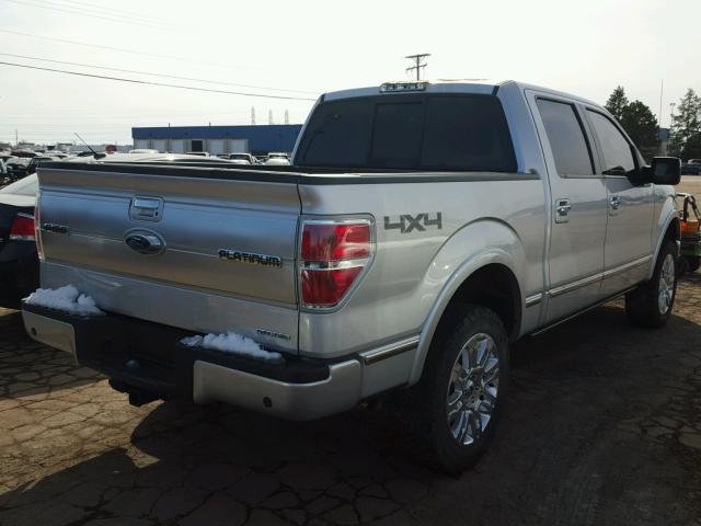 1FTFW1EF9EFB98383 - 2014 FORD F150 SUPER SILVER photo 4