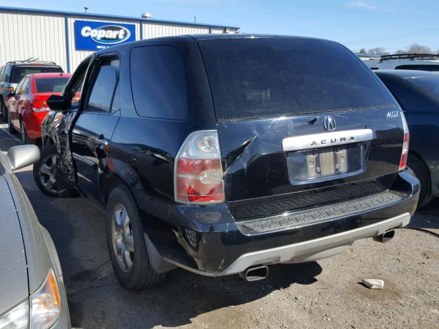 2HNYD18295H532086 - 2005 ACURA MDX BLACK photo 3