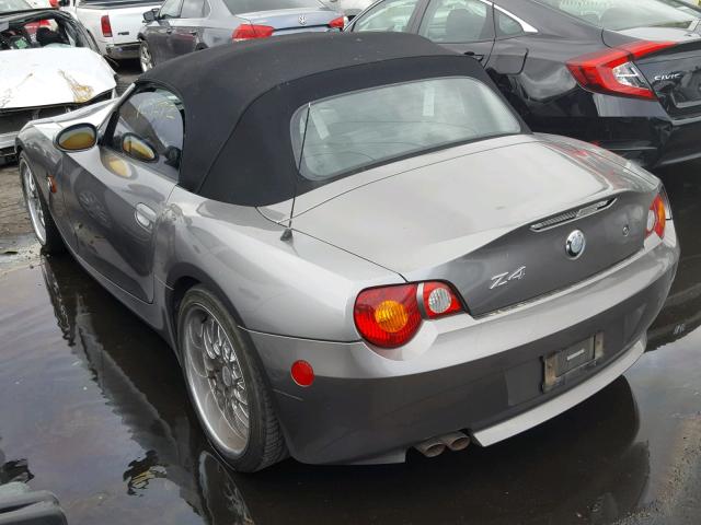 4USBT33463LS41431 - 2003 BMW Z4 2.5 GRAY photo 3