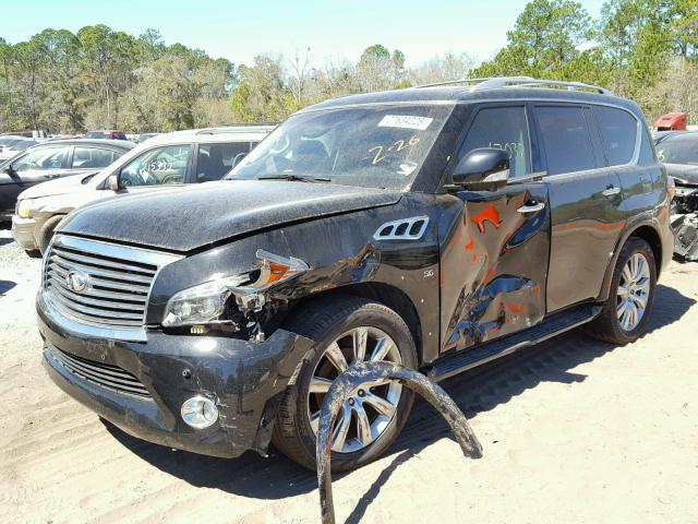 JN8AZ2NC1E9352438 - 2014 INFINITI QX80 BLACK photo 2