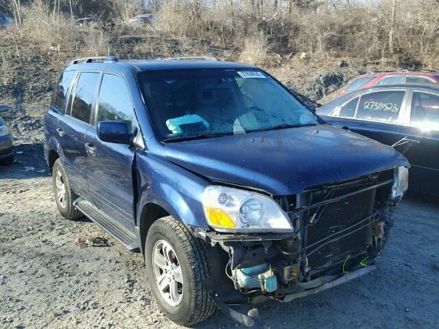 2HKYF18554H512286 - 2004 HONDA PILOT EXL BLUE photo 1