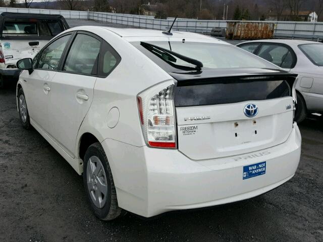 JTDKN3DU6A0093939 - 2010 TOYOTA PRIUS WHITE photo 3