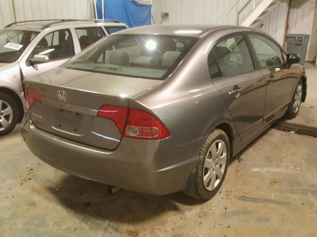 2HGFA16538H305100 - 2008 HONDA CIVIC LX GRAY photo 4