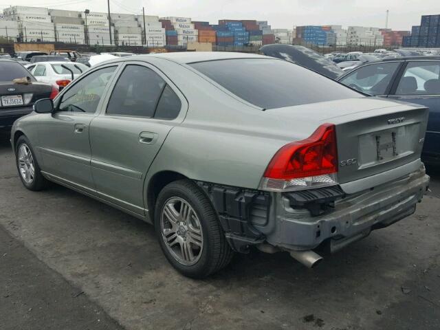 YV1RS592372638593 - 2007 VOLVO S60 2.5T GREEN photo 3