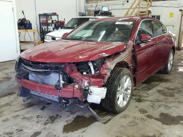 2G1115SL6E9163277 - 2014 CHEVROLET IMPALA LT RED photo 2