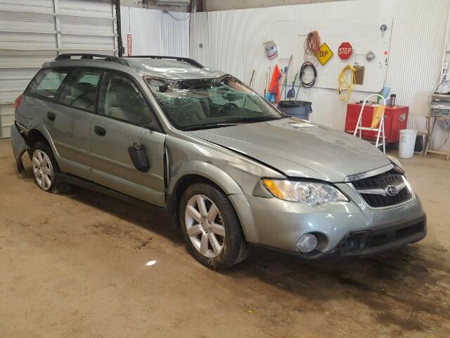 4S4BP61C697346764 - 2009 SUBARU OUTBACK GREEN photo 1