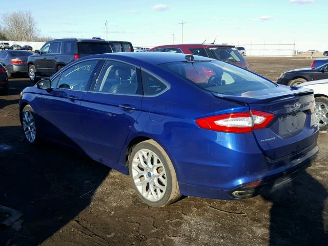 3FA6P0D96ER120767 - 2014 FORD FUSION TIT BLUE photo 3