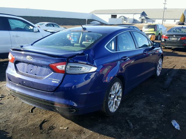 3FA6P0D96ER120767 - 2014 FORD FUSION TIT BLUE photo 4