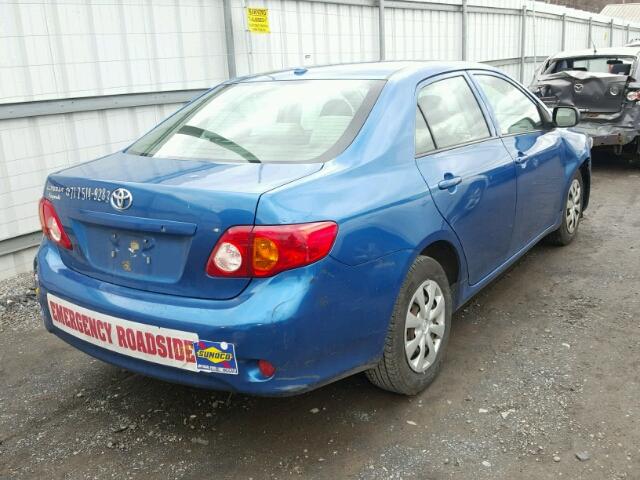 1NXBU40E39Z061845 - 2009 TOYOTA COROLLA BA BLUE photo 4