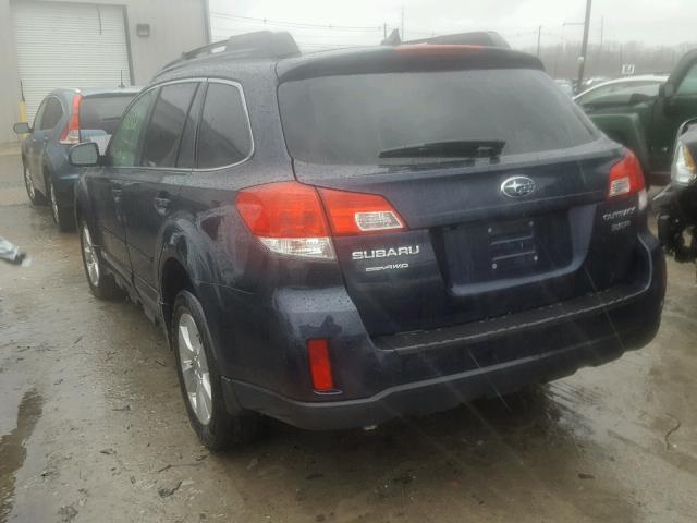 4S4BRDKC0C2284151 - 2012 SUBARU OUTBACK 3. BLUE photo 3