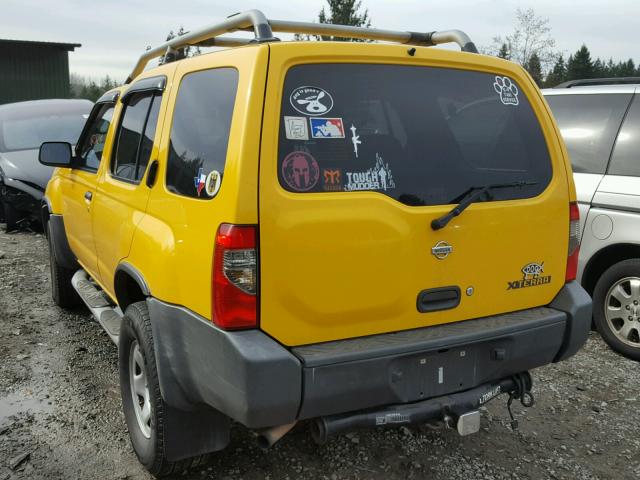 5N1ED28Y4YC550503 - 2000 NISSAN XTERRA XE YELLOW photo 3