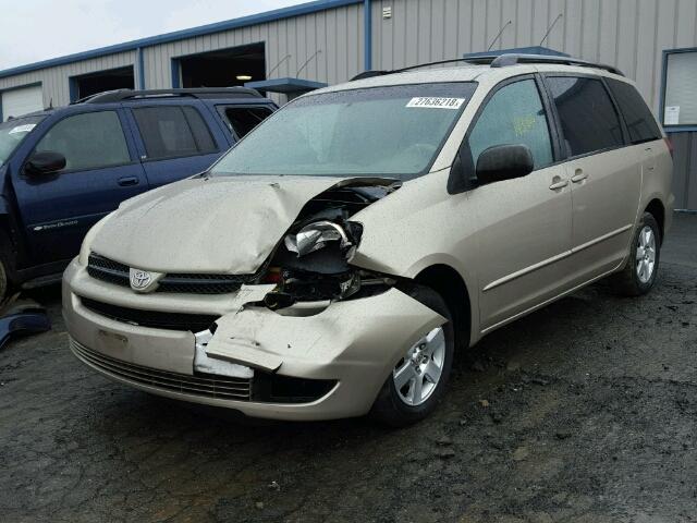 5TDZA23C25S320558 - 2005 TOYOTA SIENNA CE TAN photo 2