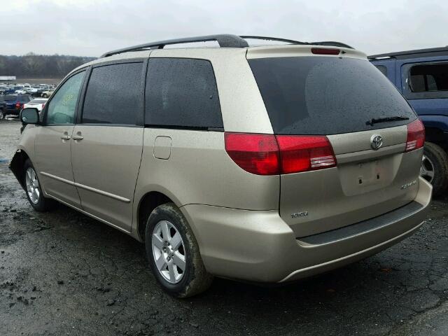 5TDZA23C25S320558 - 2005 TOYOTA SIENNA CE TAN photo 3