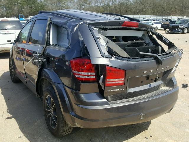 3C4PDCAB1JT158906 - 2018 DODGE JOURNEY SE GRAY photo 3