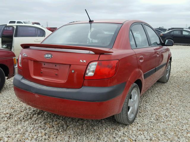 KNADE223496570533 - 2009 KIA RIO BASE MAROON photo 4