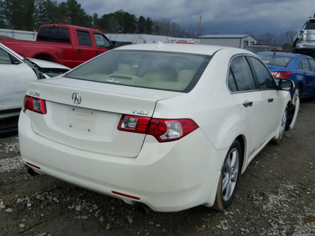 JH4CU2F60AC039288 - 2010 ACURA TSX WHITE photo 4