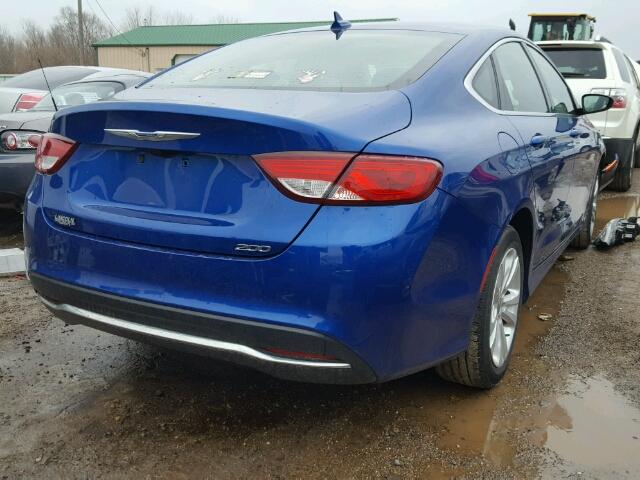 1C3CCCAB4FN711464 - 2015 CHRYSLER 200 LIMITE BLUE photo 4