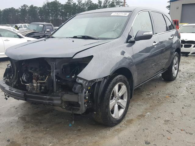 2HNYD2H24BH507386 - 2011 ACURA MDX GRAY photo 2