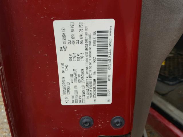 1D7KS28C56J155388 - 2006 DODGE RAM 2500 S RED photo 10