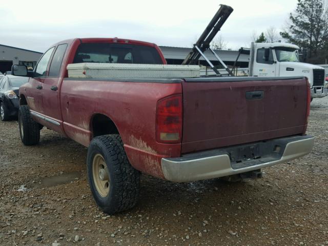1D7KS28C56J155388 - 2006 DODGE RAM 2500 S RED photo 3