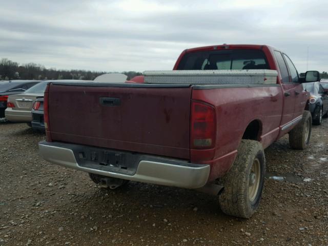 1D7KS28C56J155388 - 2006 DODGE RAM 2500 S RED photo 4