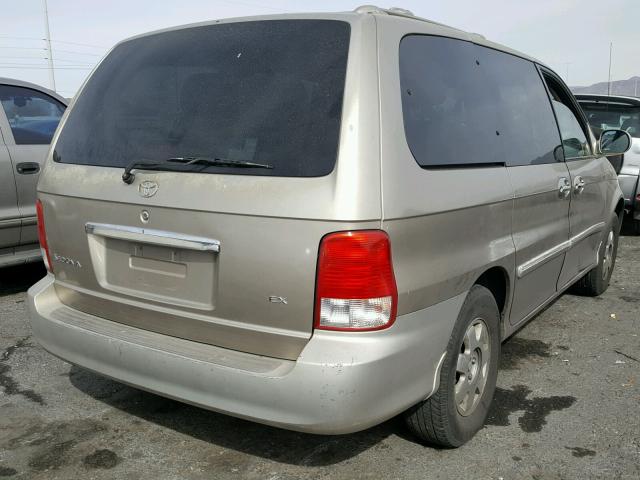 KNDUP131626329955 - 2002 KIA SEDONA EX TAN photo 4