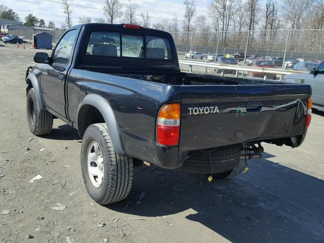 5TEPM62N52Z097147 - 2002 TOYOTA TACOMA BLACK photo 3