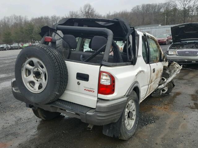 4S2CM57W414302902 - 2001 ISUZU RODEO SPOR WHITE photo 4