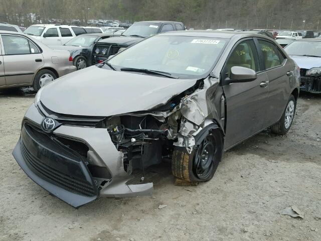 2T1BURHE1HC757119 - 2017 TOYOTA COROLLA L BROWN photo 2