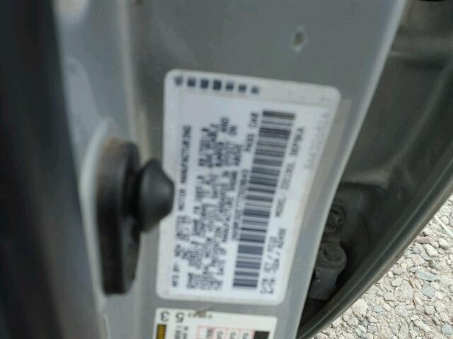 1NXBR32E77Z929643 - 2007 TOYOTA COROLLA CE SILVER photo 10